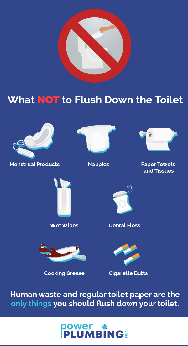 What not to flush down the toilet - Power plumbing Plus - Melbourne